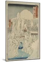 Mount Haruna in Snow, Kozuke Province, August 1853-Utagawa Hiroshige-Mounted Giclee Print