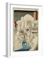 Mount Haruna in Snow, Ueno Province-Ando Hiroshige-Framed Giclee Print