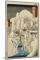 Mount Haruna in Snow, Ueno Province-Ando Hiroshige-Mounted Giclee Print