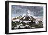 Mount Hekia Volcano with Steam Emitting from the Summit, Iceland, 1800s-null-Framed Giclee Print