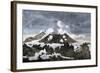 Mount Hekia Volcano with Steam Emitting from the Summit, Iceland, 1800s-null-Framed Giclee Print