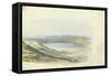 Mount Hermon and the Sea of Galilee, 1874-Claude Conder-Framed Stretched Canvas