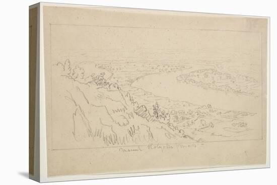Mount Holyoke, Massachusetts (Graphite on Tracing Paper)-Thomas Cole-Stretched Canvas