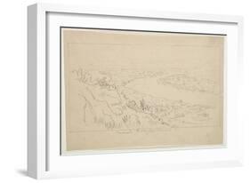 Mount Holyoke, Massachusetts (Graphite on Tracing Paper)-Thomas Cole-Framed Giclee Print