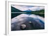 Mount Hood and Clouds in Reflection, Trillium Lake Wilderness Oregon-Vincent James-Framed Photographic Print