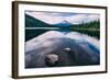 Mount Hood and Clouds in Reflection, Trillium Lake Wilderness Oregon-Vincent James-Framed Photographic Print