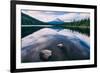 Mount Hood and Clouds in Reflection, Trillium Lake Wilderness Oregon-Vincent James-Framed Photographic Print