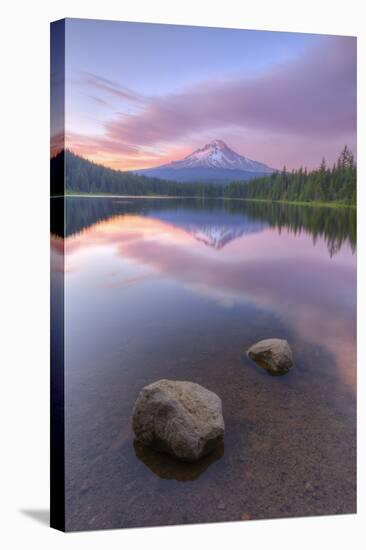 Mount Hood at Beautiful Trillium Lake-Vincent James-Stretched Canvas