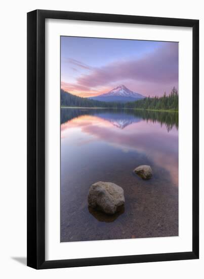 Mount Hood at Beautiful Trillium Lake-Vincent James-Framed Photographic Print