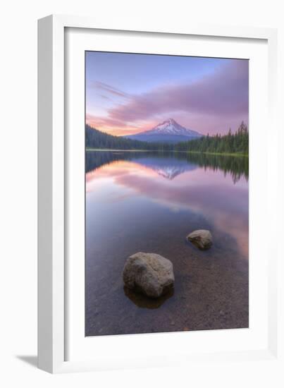 Mount Hood at Beautiful Trillium Lake-Vincent James-Framed Photographic Print