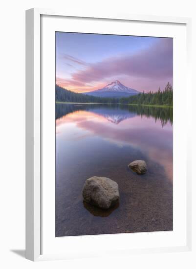 Mount Hood at Beautiful Trillium Lake-Vincent James-Framed Photographic Print