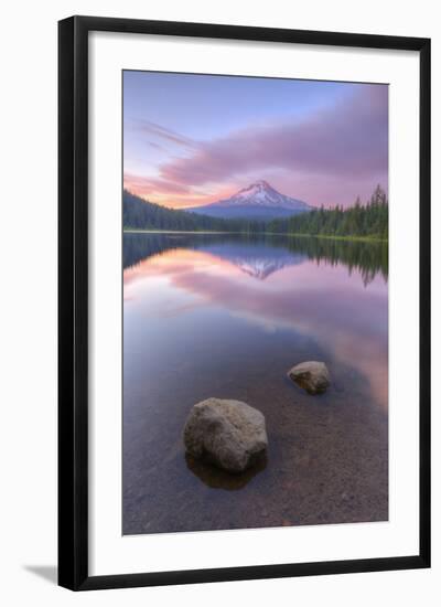 Mount Hood at Beautiful Trillium Lake-Vincent James-Framed Photographic Print