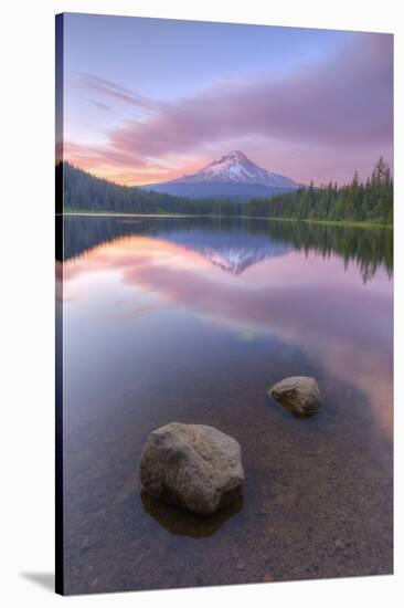 Mount Hood at Beautiful Trillium Lake-Vincent James-Stretched Canvas