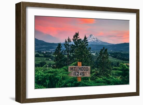 Mount Hood From Panorama Point, Hood River Oregon-Vincent James-Framed Photographic Print