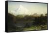 Mount Hood in Oregon-Albert Bierstadt-Framed Stretched Canvas