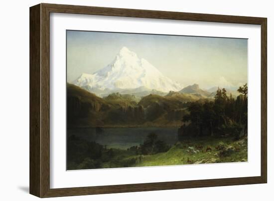 Mount Hood in Oregon-Albert Bierstadt-Framed Giclee Print