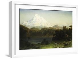 Mount Hood in Oregon-Albert Bierstadt-Framed Giclee Print