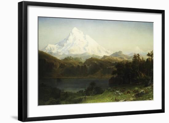 Mount Hood in Oregon-Albert Bierstadt-Framed Giclee Print