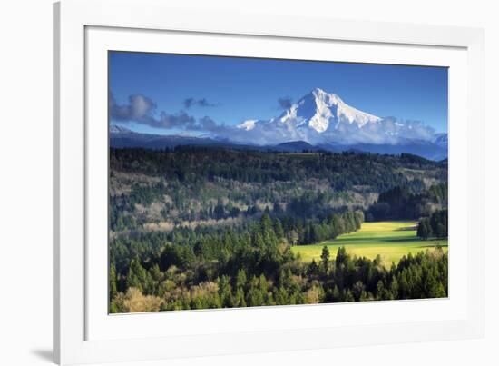 Mount Hood, Jonsrud Viewpoint, Sandy, Oregon, USA-Michel Hersen-Framed Photographic Print