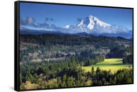 Mount Hood, Jonsrud Viewpoint, Sandy, Oregon, USA-Michel Hersen-Framed Stretched Canvas