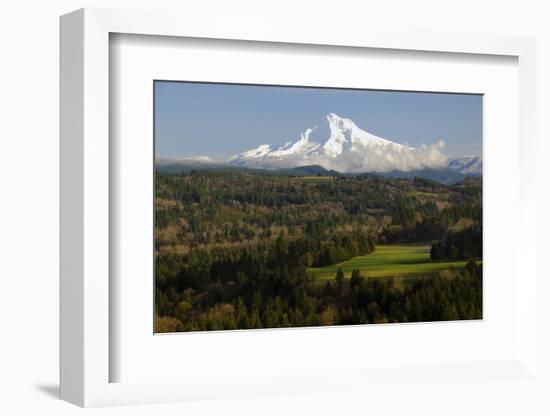 Mount Hood, Jonsrud Viewpoint, Sandy, Oregon, USA-Michel Hersen-Framed Photographic Print