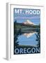 Mount Hood, Oregon, View of the Mountain from Lost Lake-Lantern Press-Framed Art Print