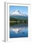 Mount Hood, part of the Cascade Range, perfectly reflected in the still waters of Trillium Lake, Or-Martin Child-Framed Photographic Print