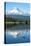 Mount Hood, part of the Cascade Range, perfectly reflected in the still waters of Trillium Lake, Or-Martin Child-Stretched Canvas