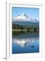 Mount Hood, part of the Cascade Range, perfectly reflected in the still waters of Trillium Lake, Or-Martin Child-Framed Photographic Print