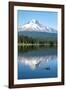 Mount Hood, part of the Cascade Range, perfectly reflected in the still waters of Trillium Lake, Or-Martin Child-Framed Photographic Print