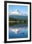 Mount Hood, part of the Cascade Range, perfectly reflected in the still waters of Trillium Lake, Or-Martin Child-Framed Photographic Print