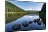 Mount Hood, part of the Cascade Range, perfectly reflected in the still waters of Trillium Lake, Or-Martin Child-Mounted Photographic Print