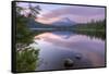 Mount Hood Reflected in Beautiful Trillium Lake-Vincent James-Framed Stretched Canvas