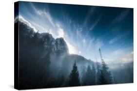 Mount Index Rises Above the Mist in Washington-Steven Gnam-Stretched Canvas