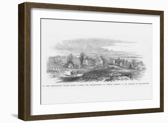 Mount Jackson - Fremont's Headquarters in the Shenandoah-Frank Leslie-Framed Art Print