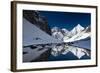 Mount Jichu Drake and Sophu Lake Seen on Jhomolhari Trek, Bhutan-Howie Garber-Framed Photographic Print