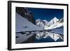 Mount Jichu Drake and Sophu Lake Seen on Jhomolhari Trek, Bhutan-Howie Garber-Framed Photographic Print