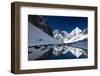 Mount Jichu Drake and Sophu Lake Seen on Jhomolhari Trek, Bhutan-Howie Garber-Framed Photographic Print