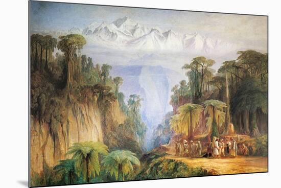 Mount Kanchenjunga from Darjeeling-Edward Lear-Mounted Photographic Print
