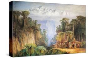 Mount Kanchenjunga from Darjeeling-Edward Lear-Stretched Canvas