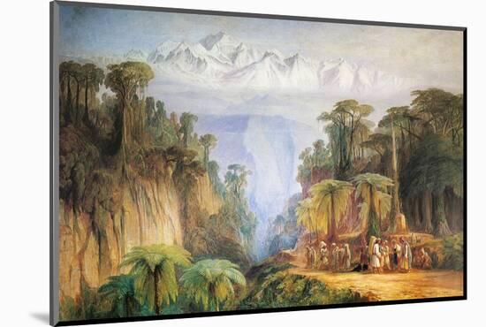 Mount Kanchenjunga from Darjeeling-Edward Lear-Mounted Photographic Print