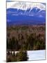 Mount Katahdin Looms in the Background Near Millinocket, Maine-Pat Wellenbach-Mounted Photographic Print