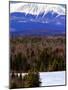 Mount Katahdin Looms in the Background Near Millinocket, Maine-Pat Wellenbach-Mounted Photographic Print