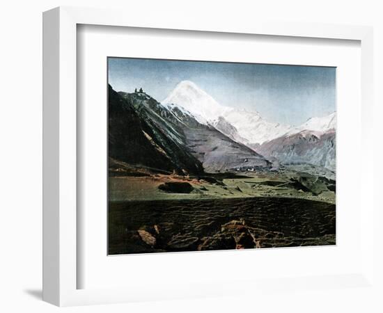 Mount Kazbek, Caucasus, C1890-Gillot-Framed Giclee Print