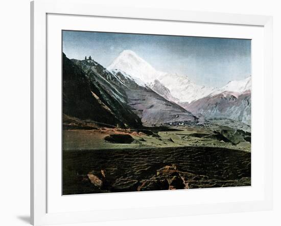 Mount Kazbek, Caucasus, C1890-Gillot-Framed Giclee Print
