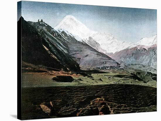 Mount Kazbek, Caucasus, C1890-Gillot-Stretched Canvas