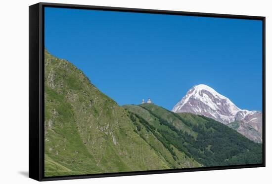 Mount Kazbek-Fotokon-Framed Stretched Canvas