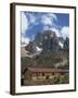 Mount Kenya and the Peaks of Nelion on the Left and Batian on Right, Kenya, East Africa-Poole David-Framed Photographic Print