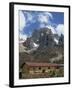 Mount Kenya and the Peaks of Nelion on the Left and Batian on Right, Kenya, East Africa-Poole David-Framed Photographic Print