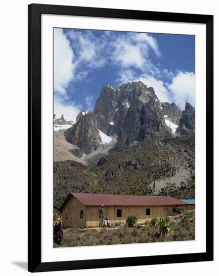 Mount Kenya and the Peaks of Nelion on the Left and Batian on Right, Kenya, East Africa-Poole David-Framed Photographic Print